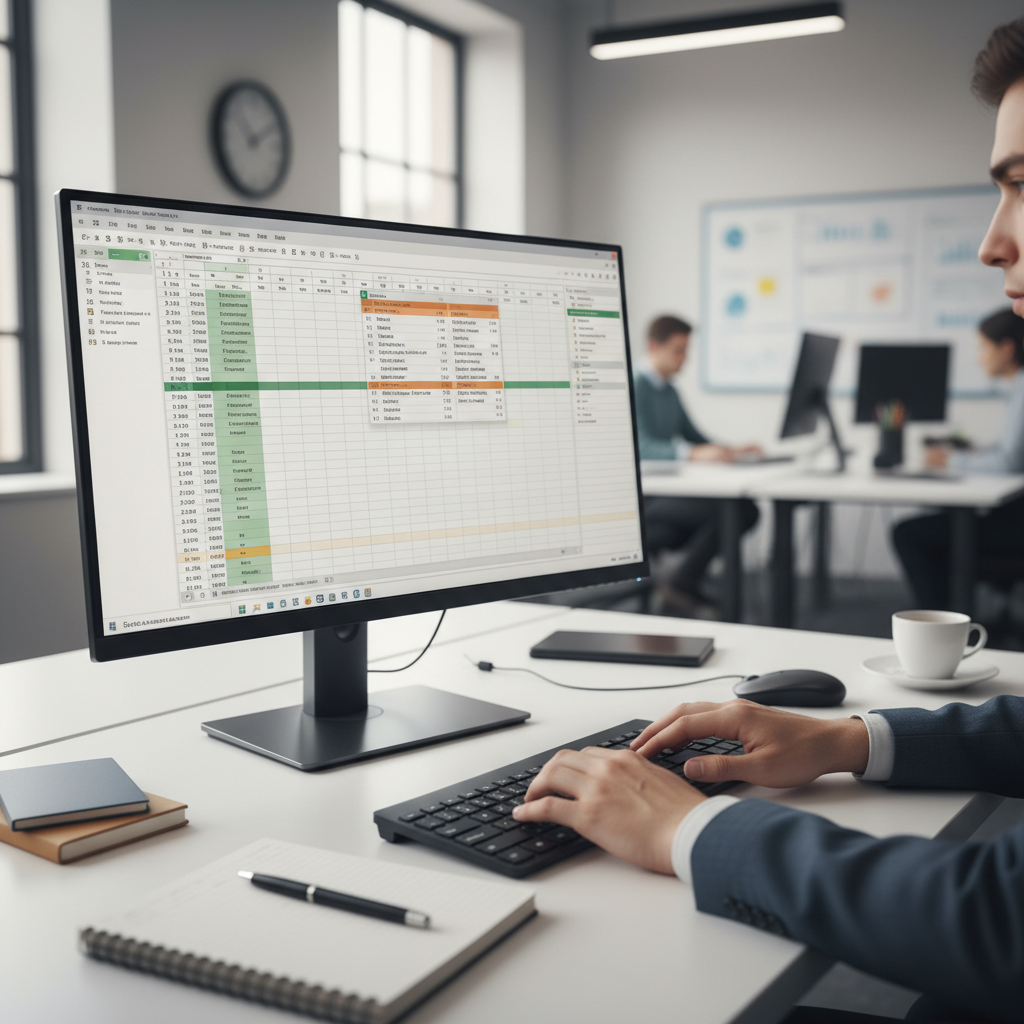 gestión de hojas en Excel sin mouse