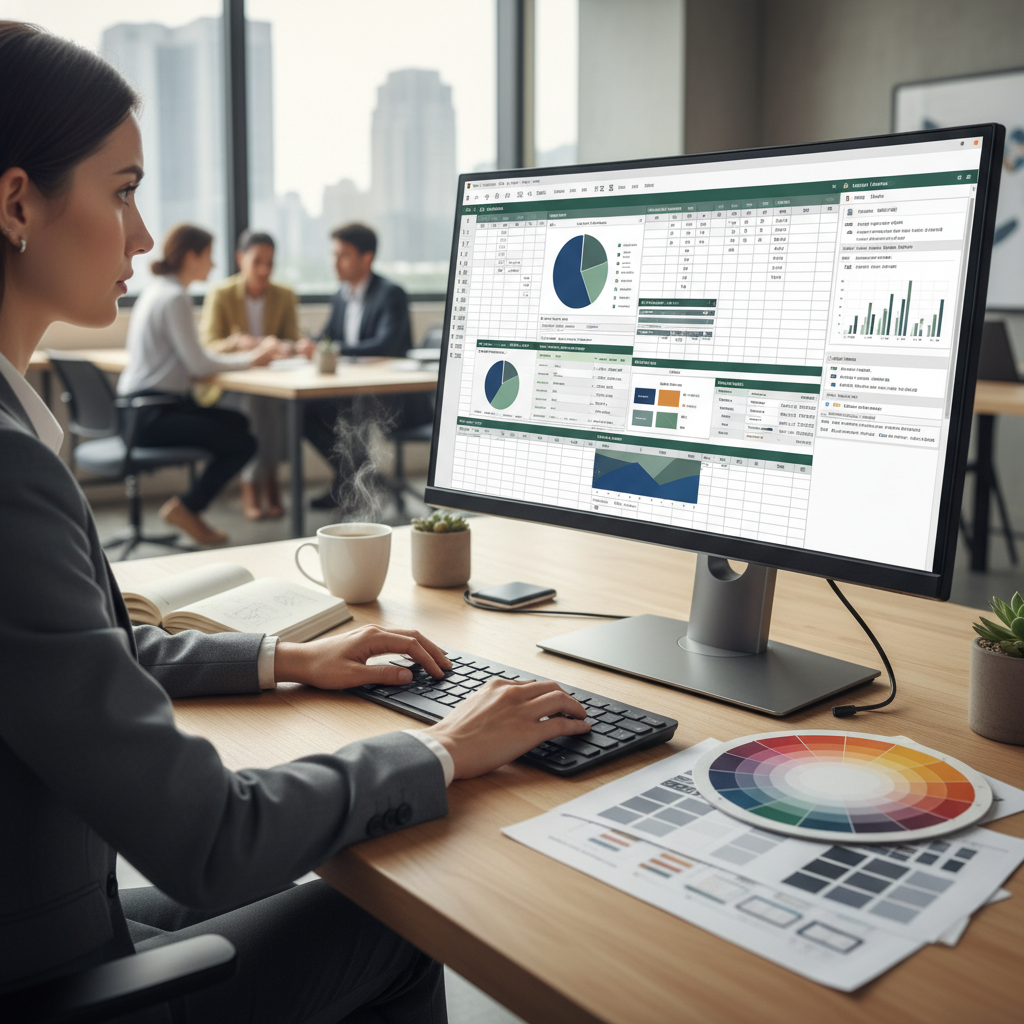 tema visual coherente reportes Excel