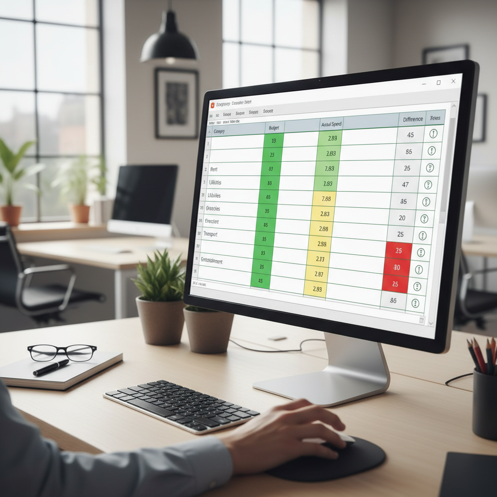 alertas visuales presupuesto excel